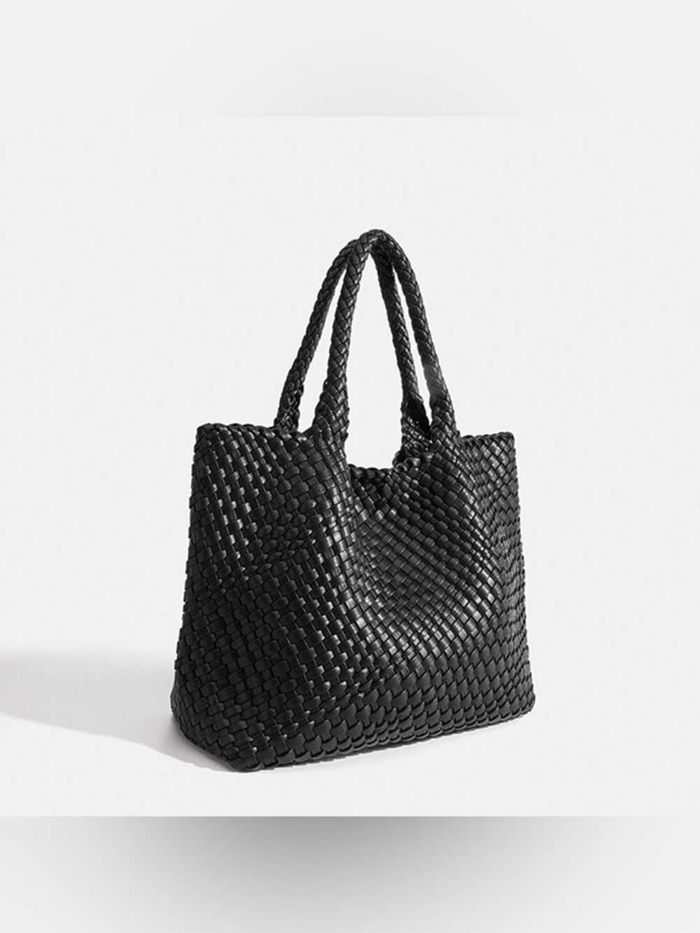 Leather Woven Tote